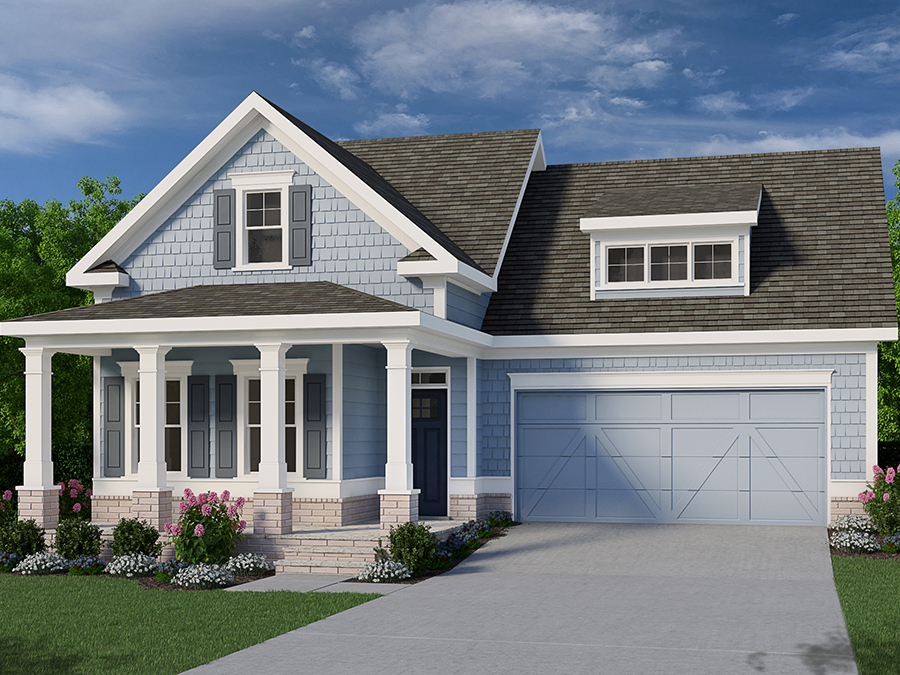 Front elevation of the available Gibson SP with Bonus homeplan at Marlowe in Woodstock.